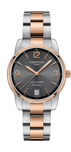 Certina DS Podium 33 Stainless Steel - Rose Gold / Grey / Bracelet