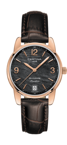 Certina DS Podium 33 Rose Gold PVD / Black MOP / Strap