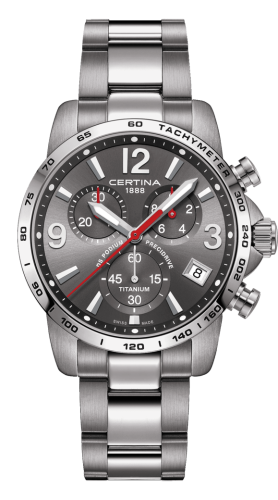 Certina DS Podium Chronograph 1/10 Sec Titanium / Grey / Bracelet