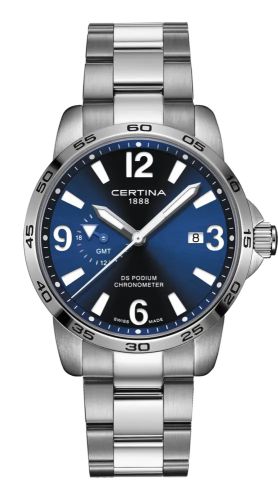 Certina DS Podium GMT Stainless Steel / Blue / Bracelet