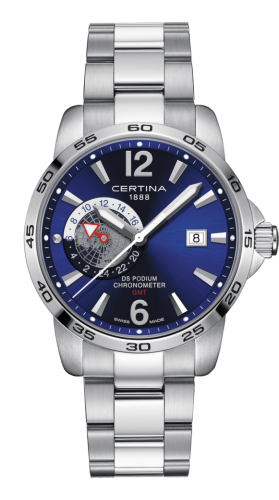 Certina DS Podium GMT Stainless Steel / Blue / Bracelet