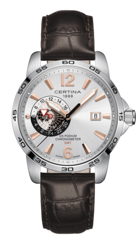Certina DS Podium GMT Stainless Steel / Silver