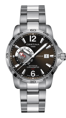 Certina DS Podium GMT Titanium / Grey / Bracelet
