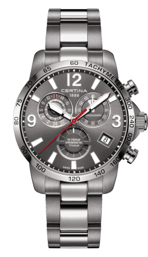 Certina DS Podium Chronograph GMT Titanium / Grey