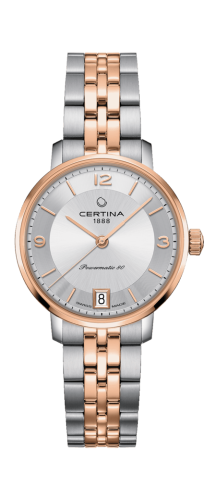 Certina DS Caimano Powermatic 80 Stainless Steel / Rose Gold PVD / Silver / Bracelet