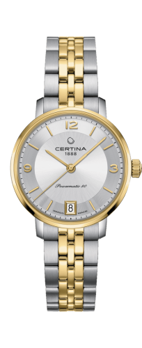Certina DS Caimano Powermatic 80 Stainless Steel / Yellow Gold PVD / Silver / Bracelet