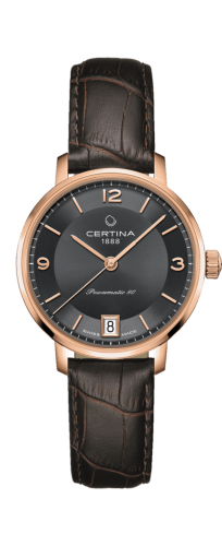 Certina DS Caimano Powermatic 80 Rose Gold PVD / Grey / Strap