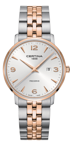 Certina DS Caimano 39 Stainless Steel / Rose Gold PVD / Silver / Bracelet