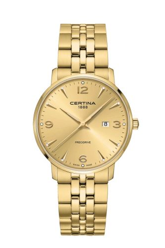 Certina DS Caimano 39 Yellow Gold / Champagne / Bracelet