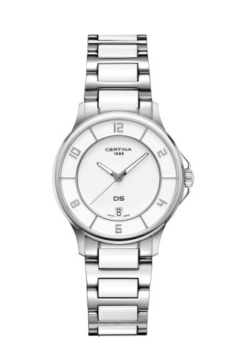 Certina DS-6 Lady Stainless Steel - Ceramic / White / Bracelet