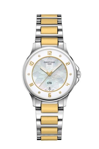 Certina DS-6 Lady Stainless Steel - Yellow Gold / MOP / Bracelet