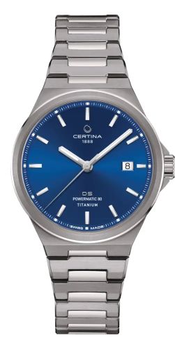 Certina DS-7 Powermatic 80 Titanium / Blue / Bracelet