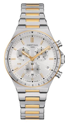 Certina DS-7 Chronograph Stainless Steel - Yellow Gold / Silver / Bracelet