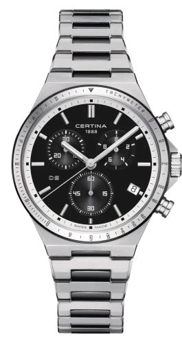 Certina DS-7 Chronograph Stainless Steel / Black / Bracelet