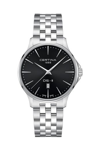 Certina DS-8 Gent Quartz Stainless Steel / Black / Bracelet