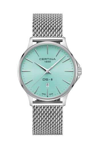 Certina DS-8 Gent Quartz Stainless Steel / Light Blue / Mesh