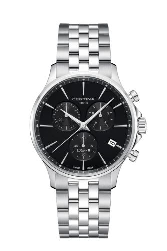 Certina DS-8 Chrono Stainless Steel / Black / Bracelet