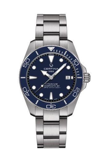 Certina DS Action Diver 40.5 Powermatic Titanium / Blue / Bracelet