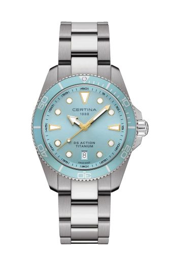 Certina DS Action 40 Quartz Titanium / Light Blue