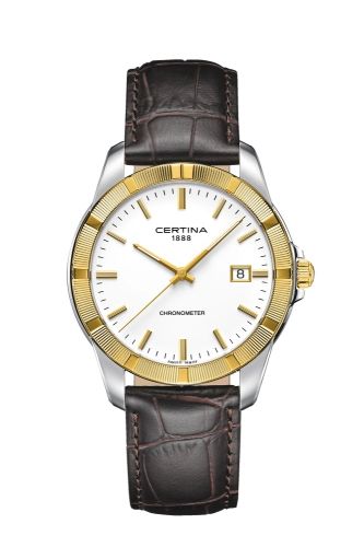 Certina DS Jubile Quartz Stainless Steel - Yellow Gold / White