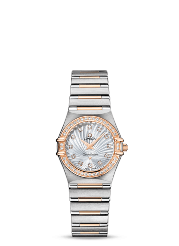 Omega Constellation Quartz 25.5 Stainless Steel / Red Gold / Diamond / MOP Supernova / 160 Years