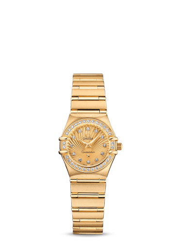 Omega Constellation Quartz 22.5 Yellow Gold / Diamond / Champagne Supernova / 160 Years