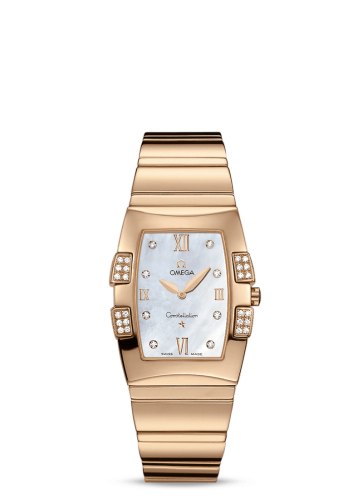 Omega Constellation Quadrella Quartz 25 Red Gold / MOP