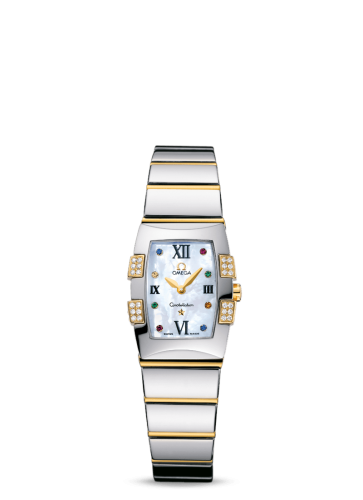 Omega Constellation Quadrella Quartz 25 Stainless Steel / Yellow Gold / MOP