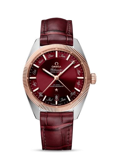 Omega Globemaster Annual Calendar Stainless Steel / Sedna Gold / Burgundy