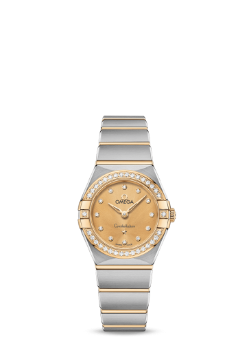 Omega Constellation Manhattan 25 Quartz Stainless Steel / Yellow Gold / Champagne - Diamond / Diamond