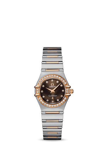 Omega Constellation Quartz 22.5 '95 Stainless Steel / Red Gold / Diamond / Brown