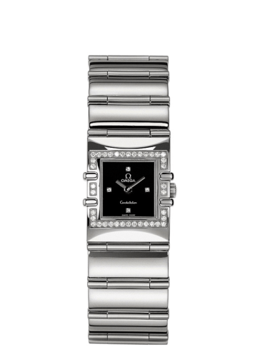 Omega Constellation Quadra Quartz 19.3 Stainless Steel / Diamond / Black