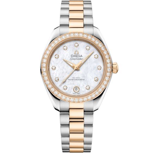 Omega Seamaster Aqua Terra 150M Master Co-Axial 30 Stainless Steel - Moonshine Gold - Diamond / MOP - Diamond / Bracelet