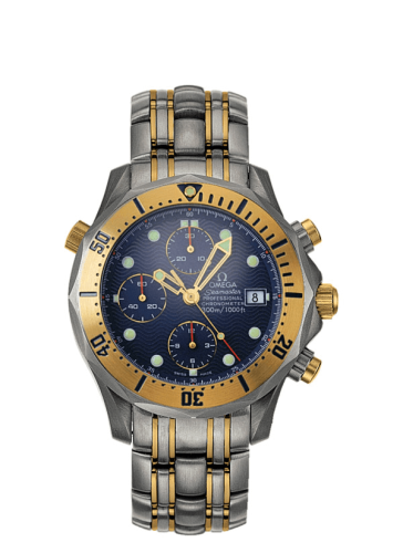 Omega Seamaster Diver 300M Automatic 41.5 Chronograph Titanium / Yellow Gold / Blue / Bracelet