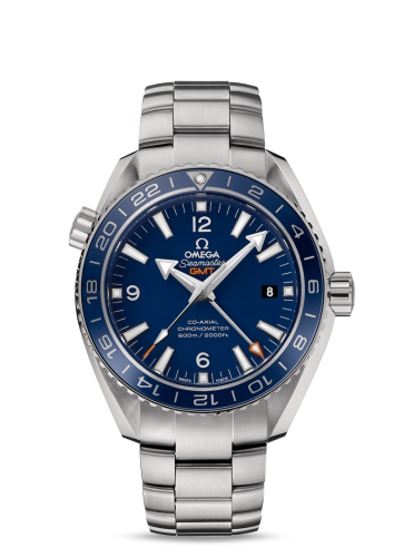 Omega Seamaster Planet Ocean 600M Co-Axial 43.5 GMT Titanium / Blue / Bracelet