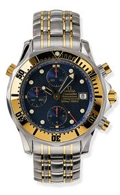 Omega Seamaster Diver 300M Automatic 41.5 Chronograph Stainless Steel / Yellow Gold / Blue / Bracelet