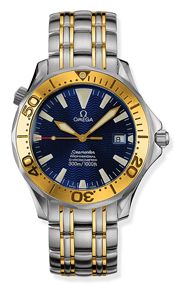 Omega Seamaster Diver 300M Automatic 41 Stainless Steel / Yellow Gold / Blue / Bracelet