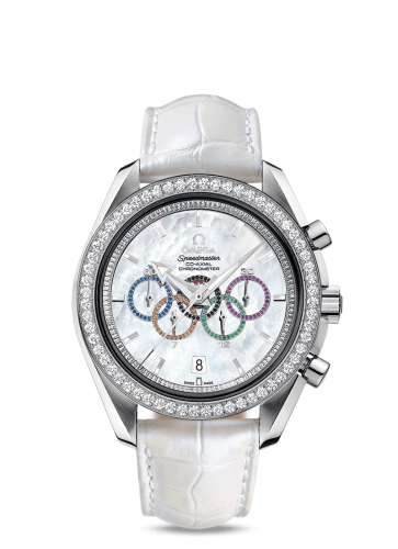 Omega Speedmaster Co-Axial White Gold / MOP / Diamond / Olympic Collection