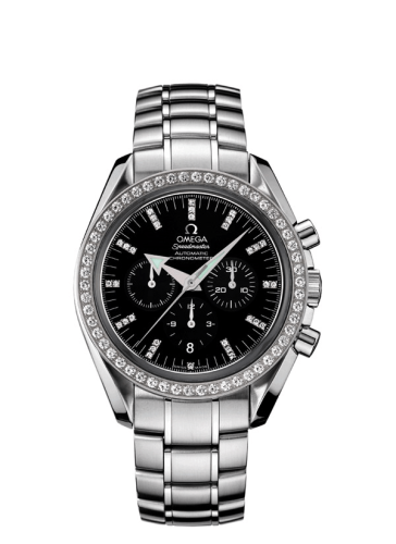 Omega Speedmaster Broad Arrow Stainless Steel / Diamond / Black / Bracelet