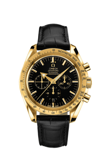 Omega Speedmaster Broad Arrow Yellow Gold / Black
