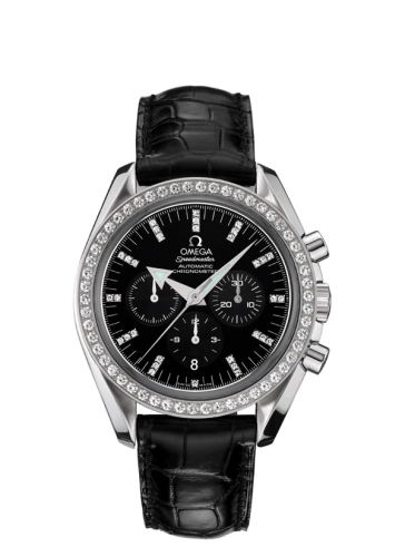 Omega Speedmaster Broad Arrow Stainless Steel / Diamond / Black