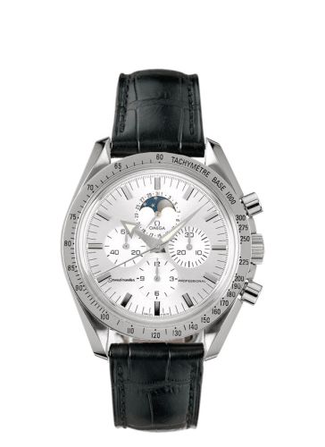 Omega Speedmaster Professional Moonphase Broad Arrow Stainless Steel / Silver / Strap