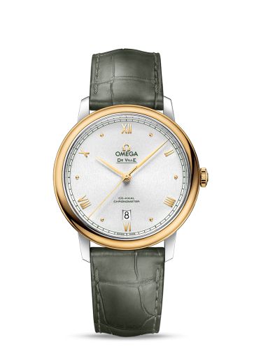 Omega De Ville Prestige Co-Axial 39.5 Stainless Steel / Yellow Gold / Silver Sunburst