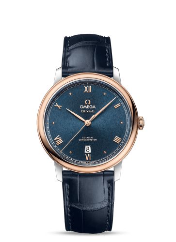 Omega De Ville Prestige Co-Axial 39.5 Stainless Steel / Red Gold / Blue Sunburst