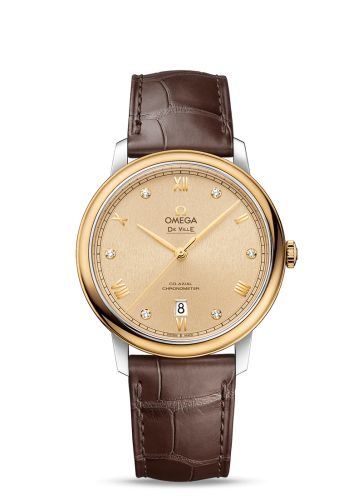 Omega De Ville Prestige Co-Axial 39.5 Stainless Steel / Yellow Gold / Moonshine Sunburst