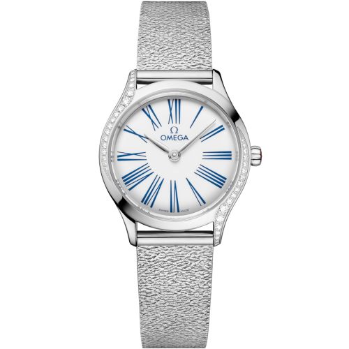 Omega Mini Trésor Quartz 26 Stainless Steel - Diamond / White Enamel / Bracelet
