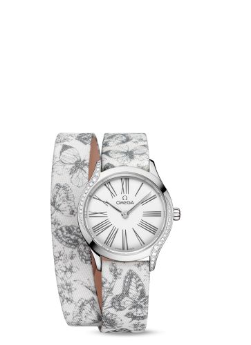 Omega Mini Trésor Quartz 26 Stainless Steel - Diamond / White - Grey / Toile de Jouy - Double Tour