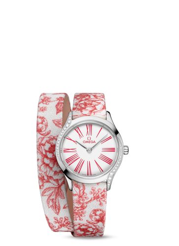 Omega Mini Trésor Quartz 26 Stainless Steel - Diamond / White - Rose / Toile de Jouy - Double Tour
