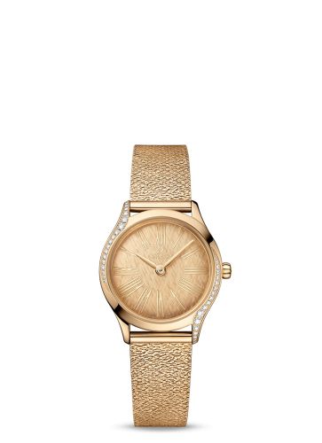 Omega Mini Trésor Quartz 26 Moonshine Gold - Diamond / Champagne / Mesh