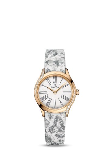 Omega Mini Trésor Quartz 26 Moonshine Gold - Diamond / White - Grey / Toile de Jouy